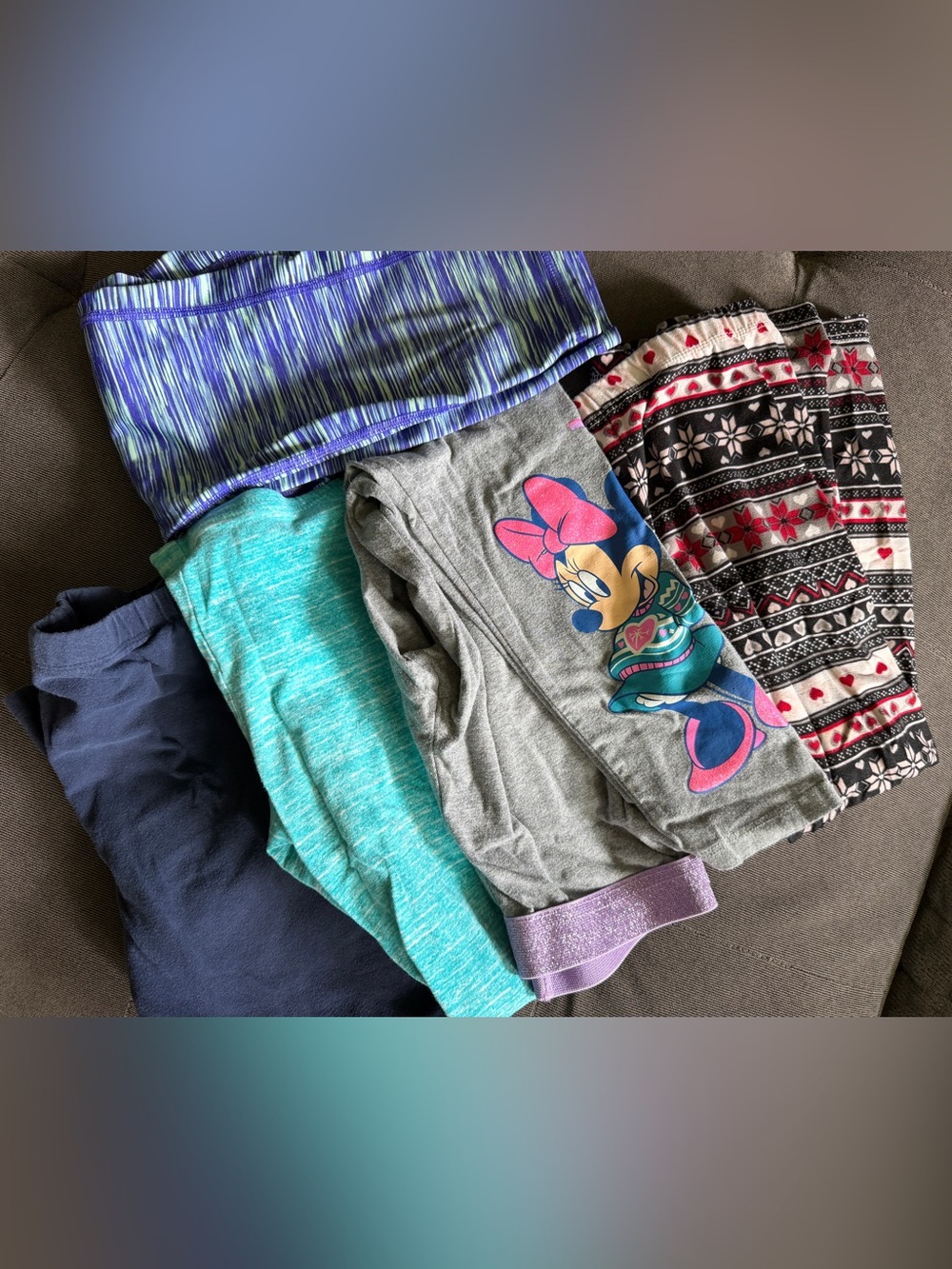 5 Girls Leggings, size medium 7/8